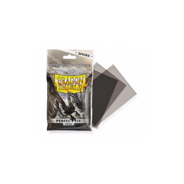 Dragon Shield Standard Perfect Fit Sleeves Clear/Smoke (100 Sleeves)