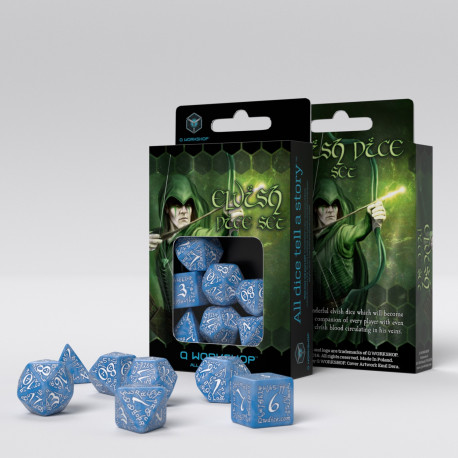 Elvish Glacier & White Dice Set (7)