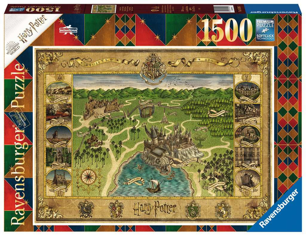 Ravensburger Harry Potter Jigsaw Puzzle Challenge Hogwarts Map 1500 pieces