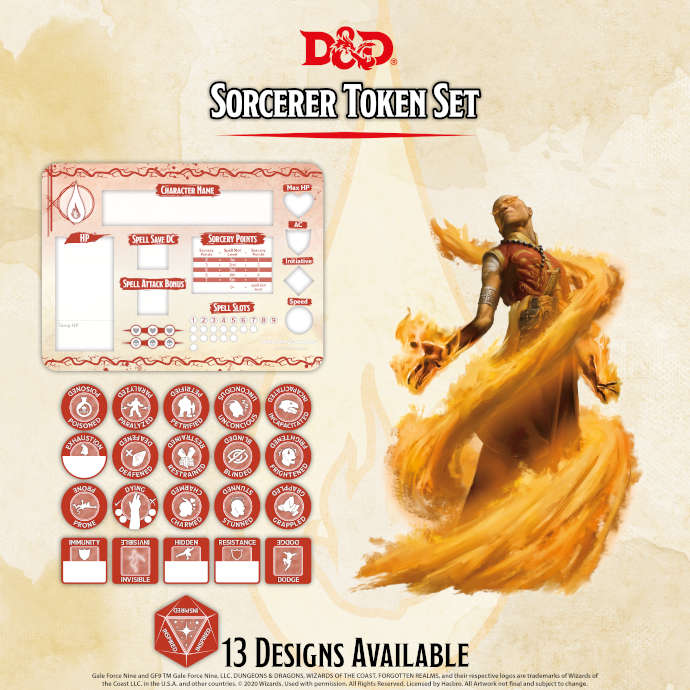 D&D Sorcerer Token Tin