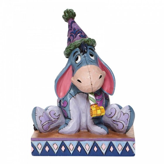 Disney Traditions Birthday Blues Eeyore with Birthday Hat Figurine
