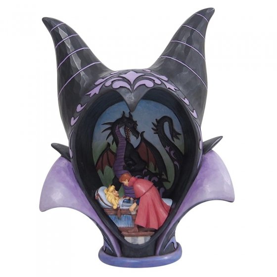 Disney Traditions True Love's Kiss Maleficent Diorama Headdress Figurine
