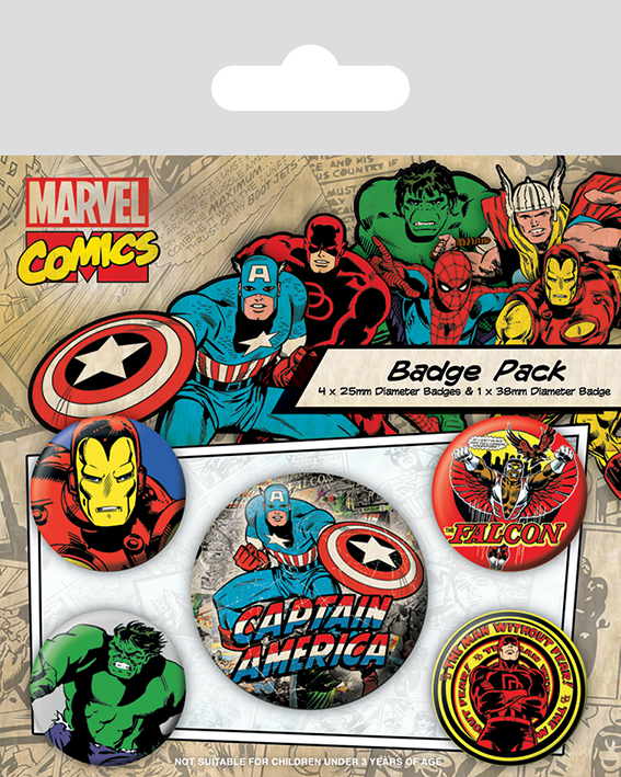 Marvel Comics Captain America Badge Pack