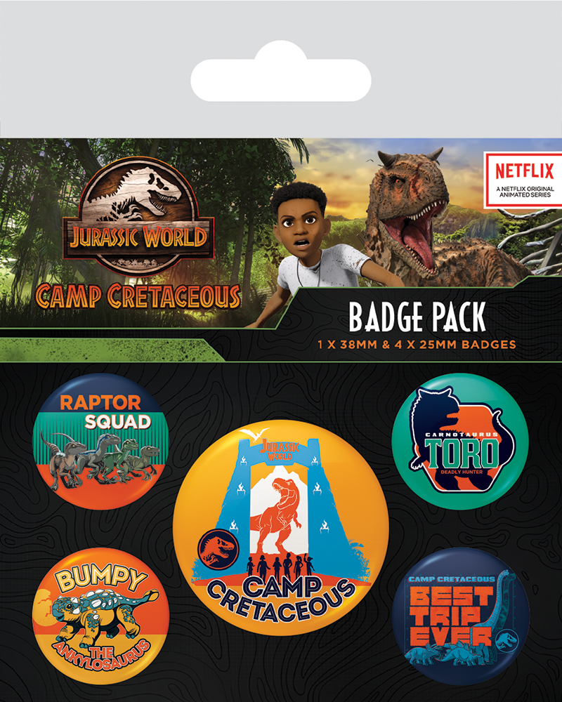 Jurassic World Camp Cretaceous Badge Pack