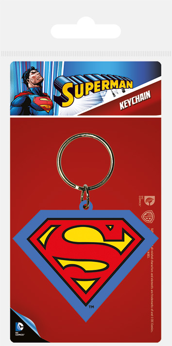DC Superman Shield Rubber Keychain