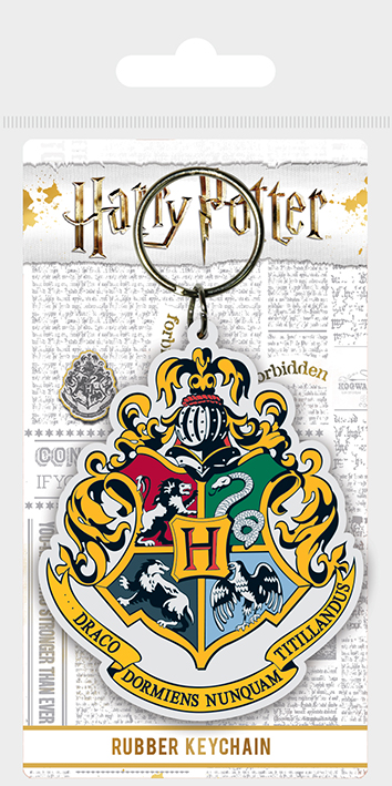 Harry Potter Hogwarts Crest Rubber Keychain