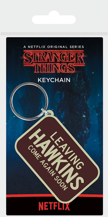Stranger Things Leaving Hawkins Rubber Keychain