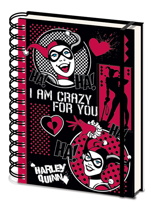 DC Harley Quinn I Am Crazy For You A5 Wiro Notebook